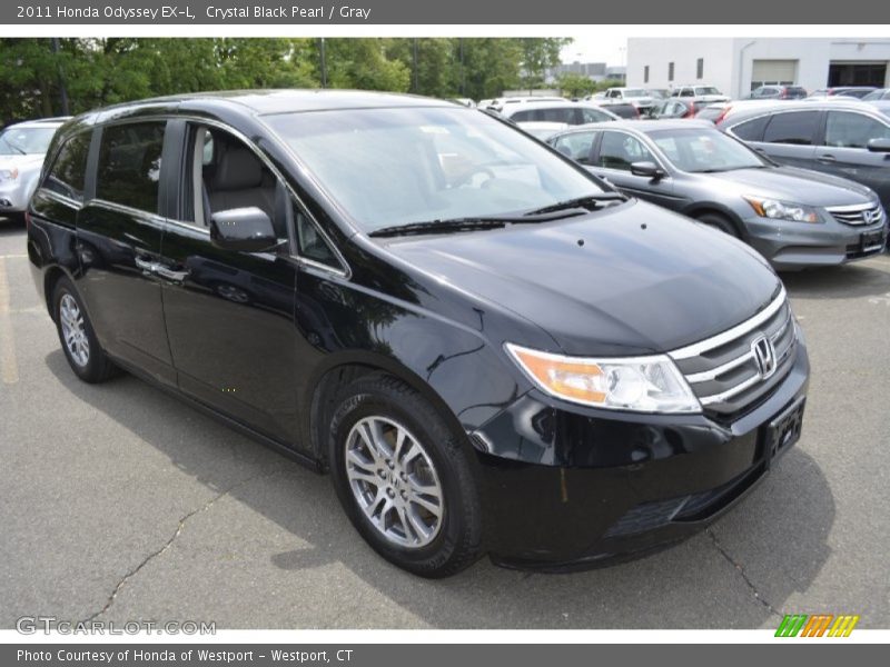 Crystal Black Pearl / Gray 2011 Honda Odyssey EX-L