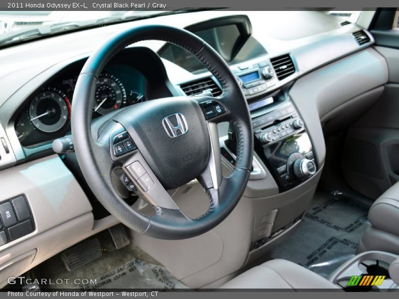 Crystal Black Pearl / Gray 2011 Honda Odyssey EX-L