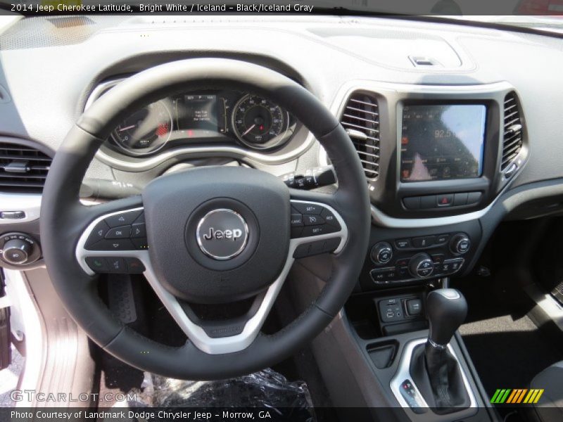 Bright White / Iceland - Black/Iceland Gray 2014 Jeep Cherokee Latitude