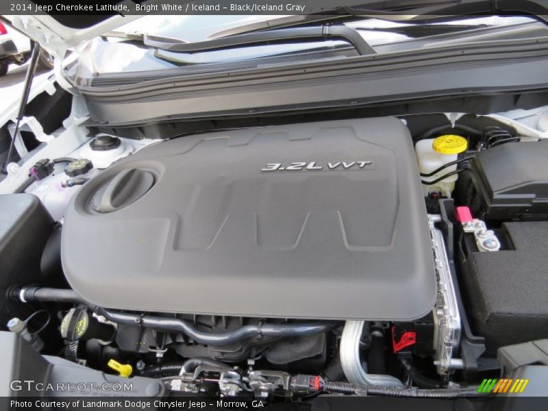 Bright White / Iceland - Black/Iceland Gray 2014 Jeep Cherokee Latitude