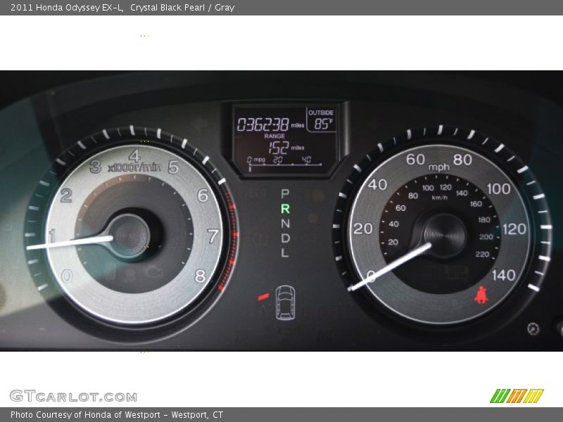 Crystal Black Pearl / Gray 2011 Honda Odyssey EX-L