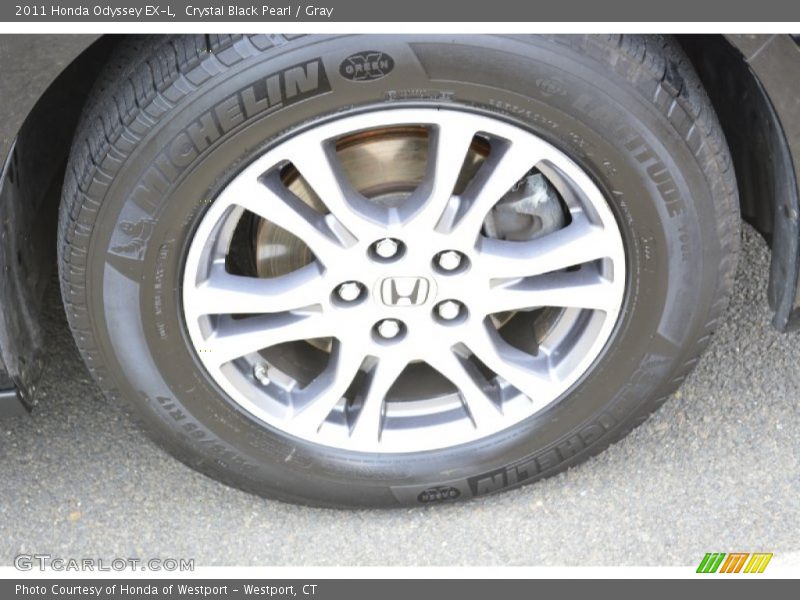Crystal Black Pearl / Gray 2011 Honda Odyssey EX-L