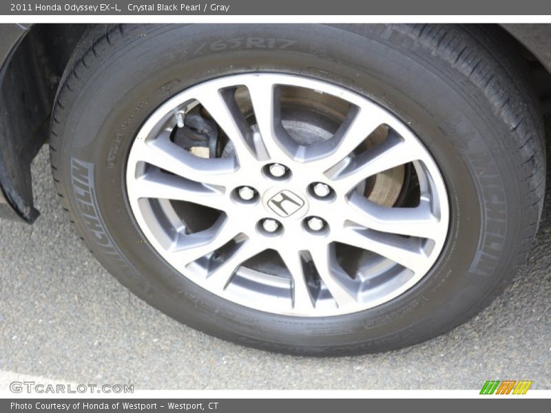 Crystal Black Pearl / Gray 2011 Honda Odyssey EX-L