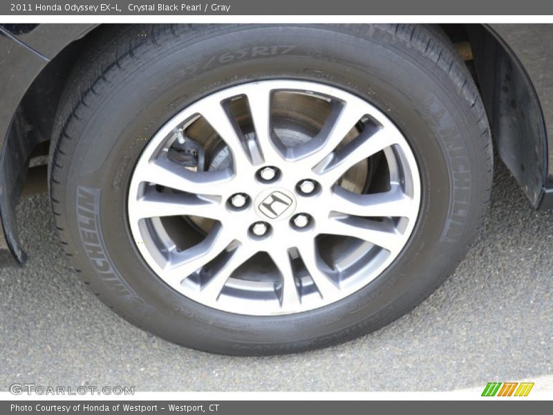 Crystal Black Pearl / Gray 2011 Honda Odyssey EX-L