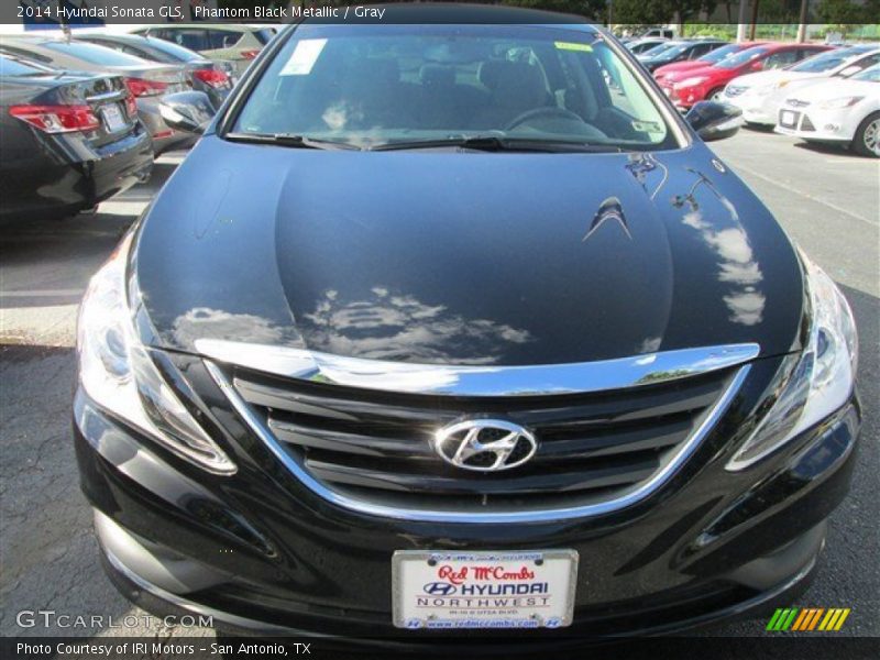 Phantom Black Metallic / Gray 2014 Hyundai Sonata GLS