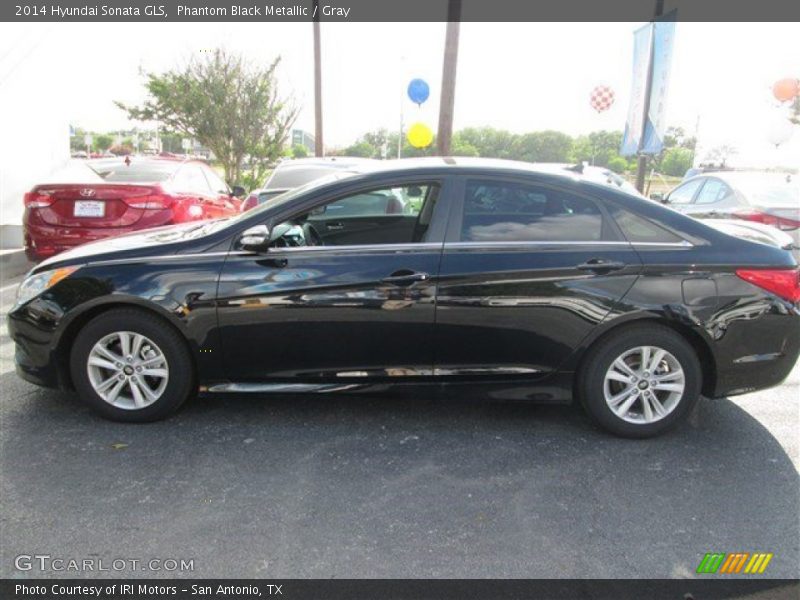 Phantom Black Metallic / Gray 2014 Hyundai Sonata GLS