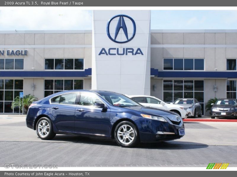 Royal Blue Pearl / Taupe 2009 Acura TL 3.5