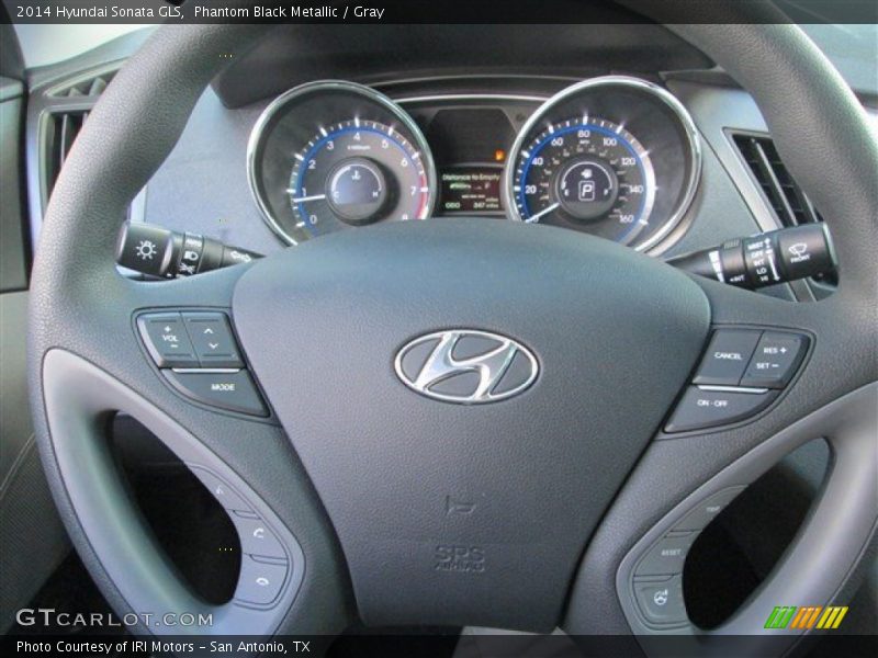 Phantom Black Metallic / Gray 2014 Hyundai Sonata GLS