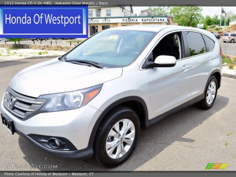 Alabaster Silver Metallic / Black 2012 Honda CR-V EX 4WD