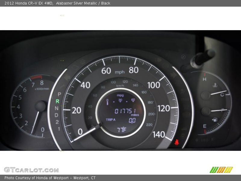 Alabaster Silver Metallic / Black 2012 Honda CR-V EX 4WD
