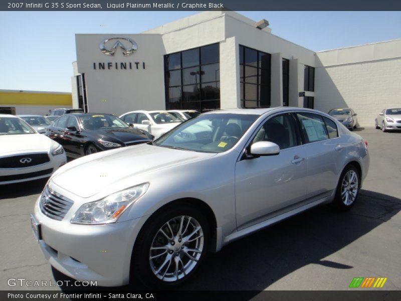 Liquid Platinum Metallic / Graphite Black 2007 Infiniti G 35 S Sport Sedan