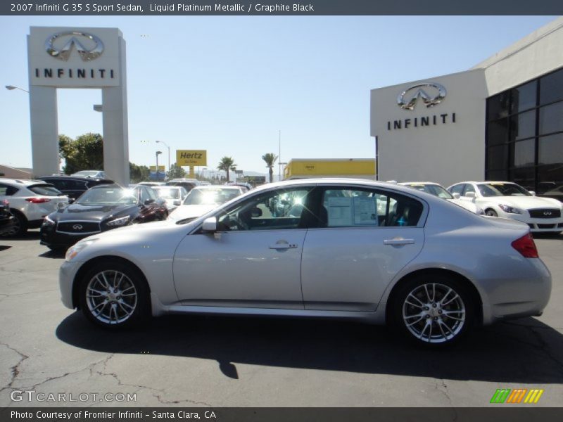 Liquid Platinum Metallic / Graphite Black 2007 Infiniti G 35 S Sport Sedan