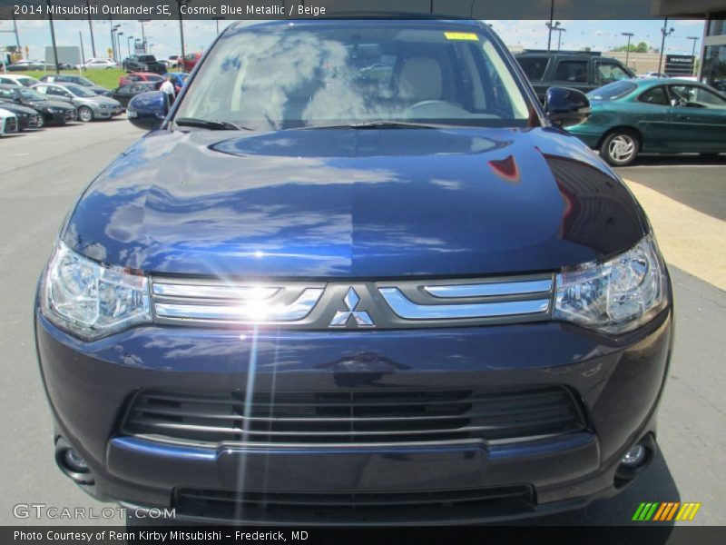Cosmic Blue Metallic / Beige 2014 Mitsubishi Outlander SE