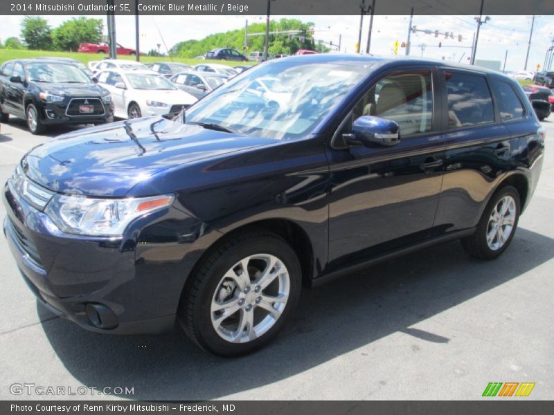 Cosmic Blue Metallic / Beige 2014 Mitsubishi Outlander SE