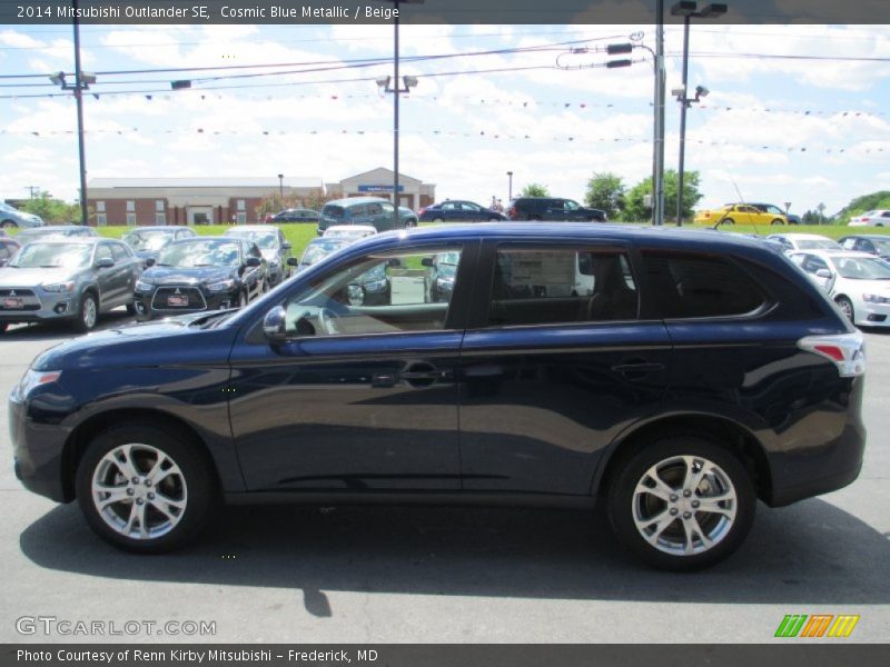Cosmic Blue Metallic / Beige 2014 Mitsubishi Outlander SE