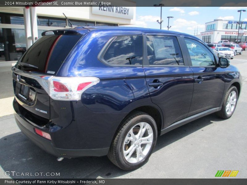 Cosmic Blue Metallic / Beige 2014 Mitsubishi Outlander SE