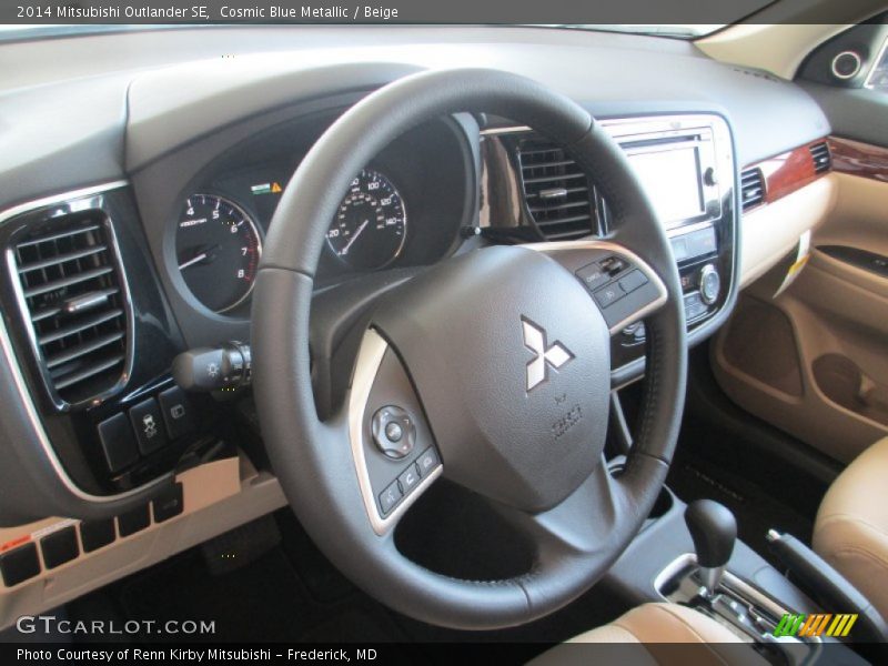 Cosmic Blue Metallic / Beige 2014 Mitsubishi Outlander SE