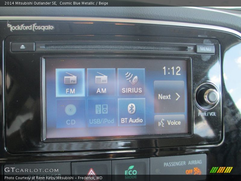 Cosmic Blue Metallic / Beige 2014 Mitsubishi Outlander SE