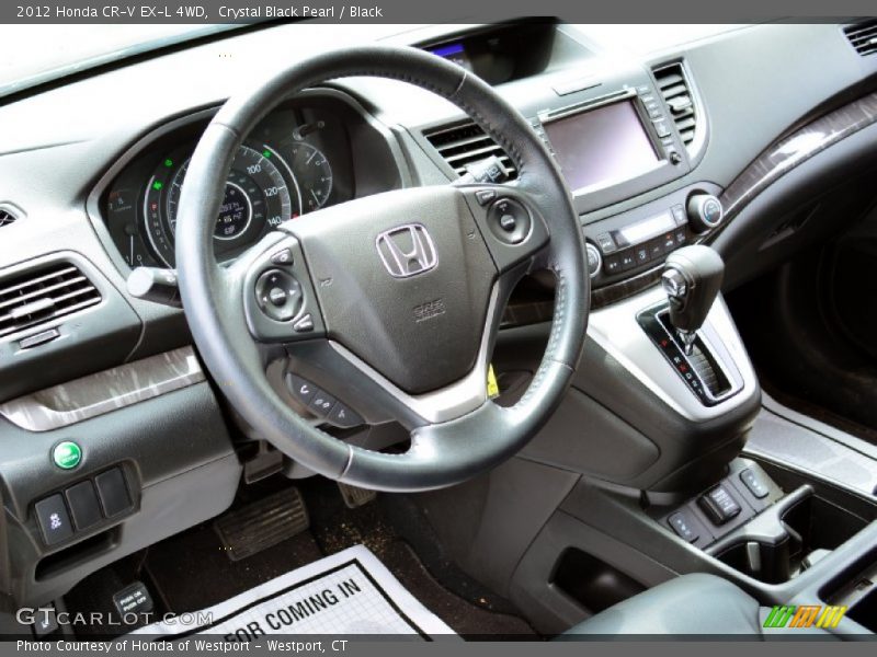 Crystal Black Pearl / Black 2012 Honda CR-V EX-L 4WD