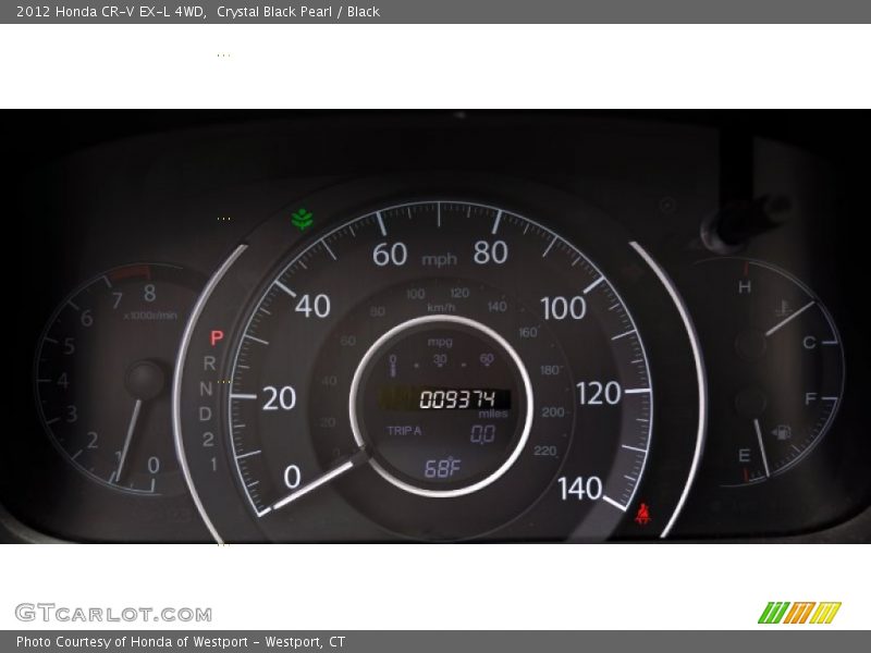 Crystal Black Pearl / Black 2012 Honda CR-V EX-L 4WD
