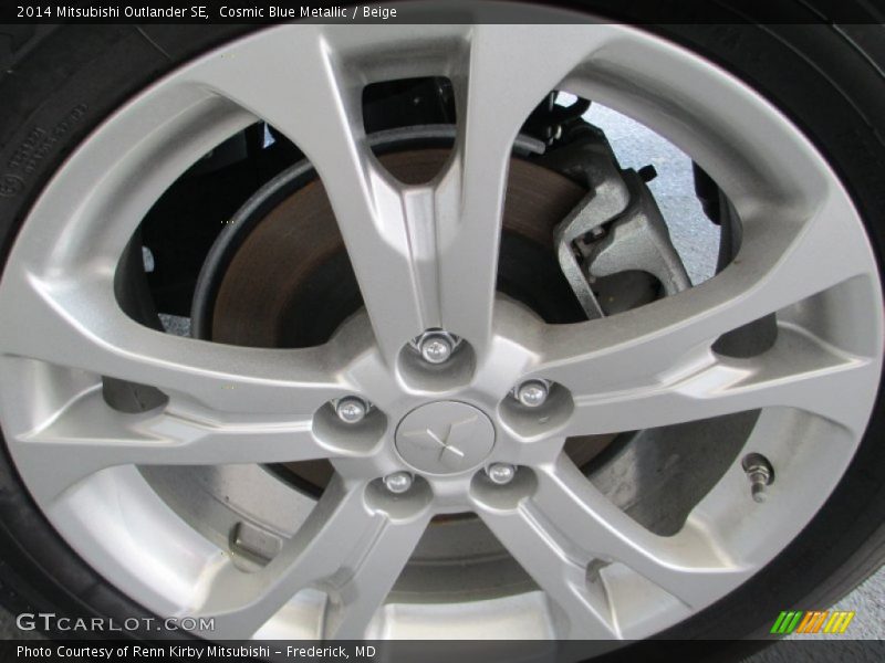 Cosmic Blue Metallic / Beige 2014 Mitsubishi Outlander SE