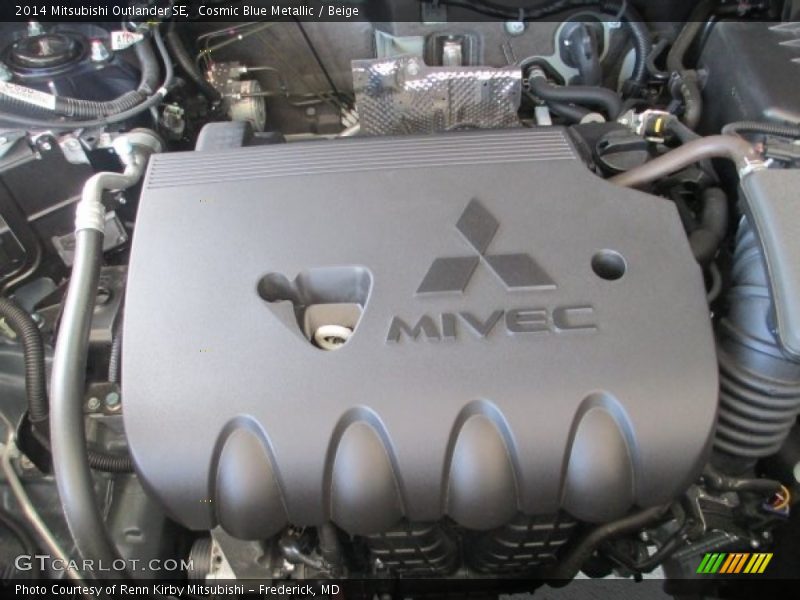 Cosmic Blue Metallic / Beige 2014 Mitsubishi Outlander SE