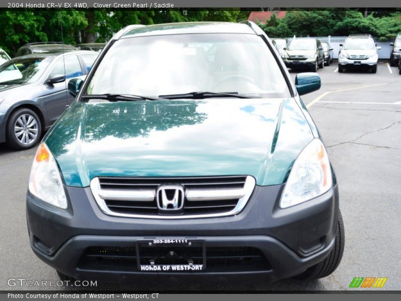 Clover Green Pearl / Saddle 2004 Honda CR-V EX 4WD