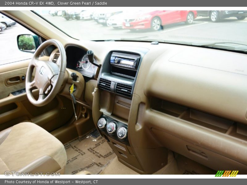 Clover Green Pearl / Saddle 2004 Honda CR-V EX 4WD