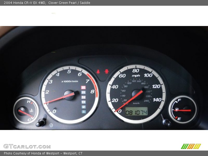 Clover Green Pearl / Saddle 2004 Honda CR-V EX 4WD