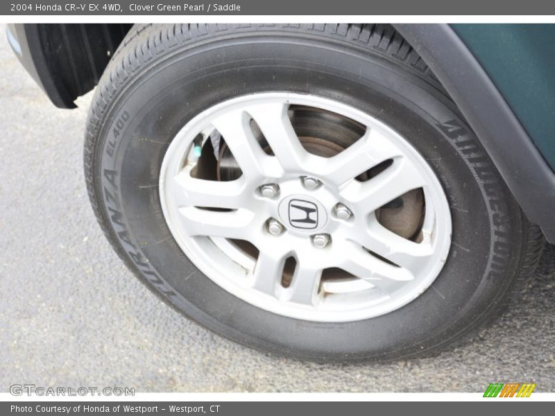 Clover Green Pearl / Saddle 2004 Honda CR-V EX 4WD