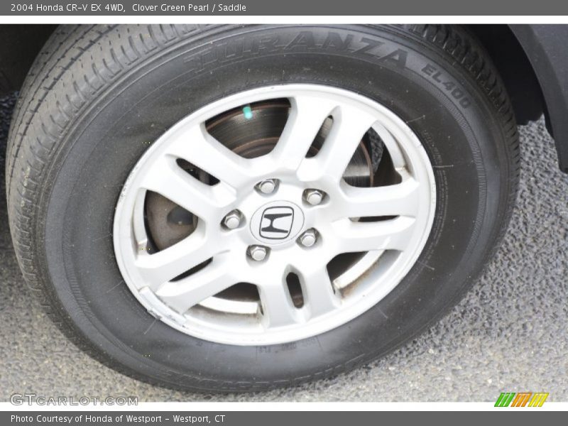 Clover Green Pearl / Saddle 2004 Honda CR-V EX 4WD