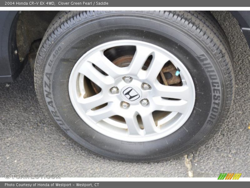 Clover Green Pearl / Saddle 2004 Honda CR-V EX 4WD