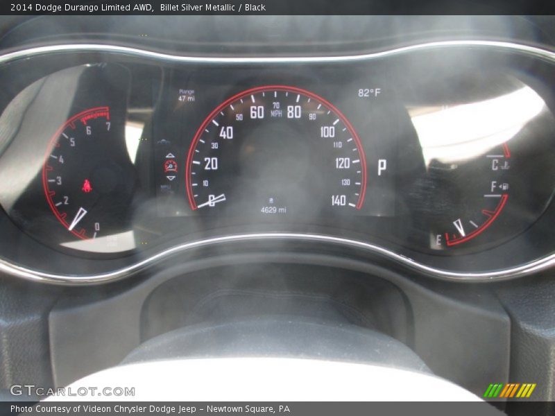 Billet Silver Metallic / Black 2014 Dodge Durango Limited AWD