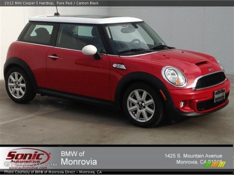 Pure Red / Carbon Black 2012 Mini Cooper S Hardtop