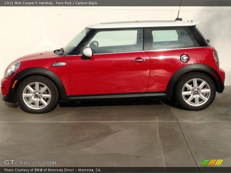 Pure Red / Carbon Black 2012 Mini Cooper S Hardtop