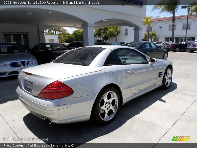 Brilliant Silver Metallic / Ash 2003 Mercedes-Benz SL 500 Roadster