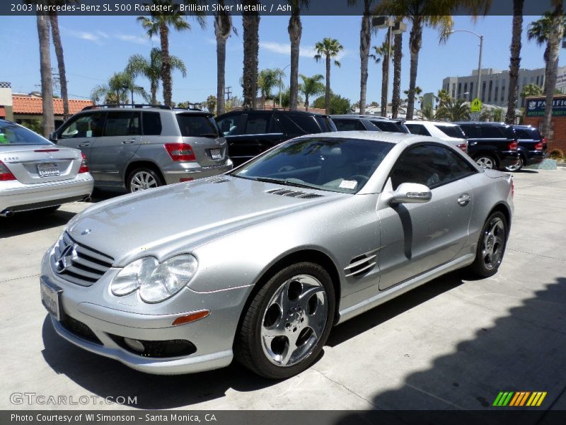 Brilliant Silver Metallic / Ash 2003 Mercedes-Benz SL 500 Roadster