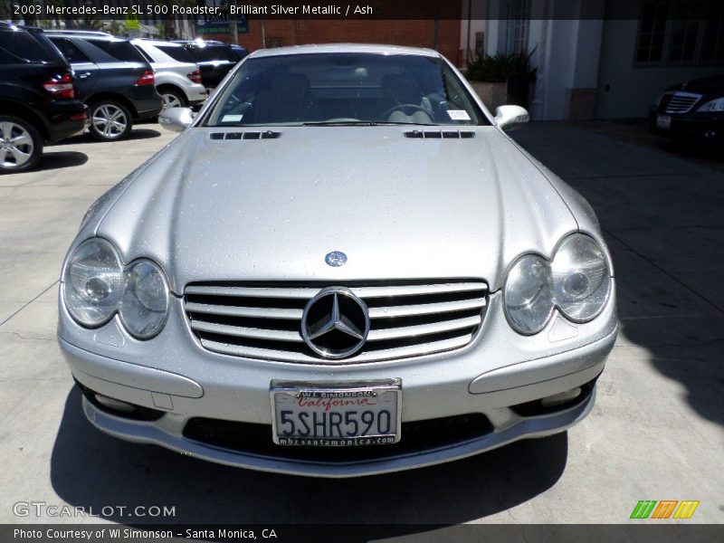 Brilliant Silver Metallic / Ash 2003 Mercedes-Benz SL 500 Roadster