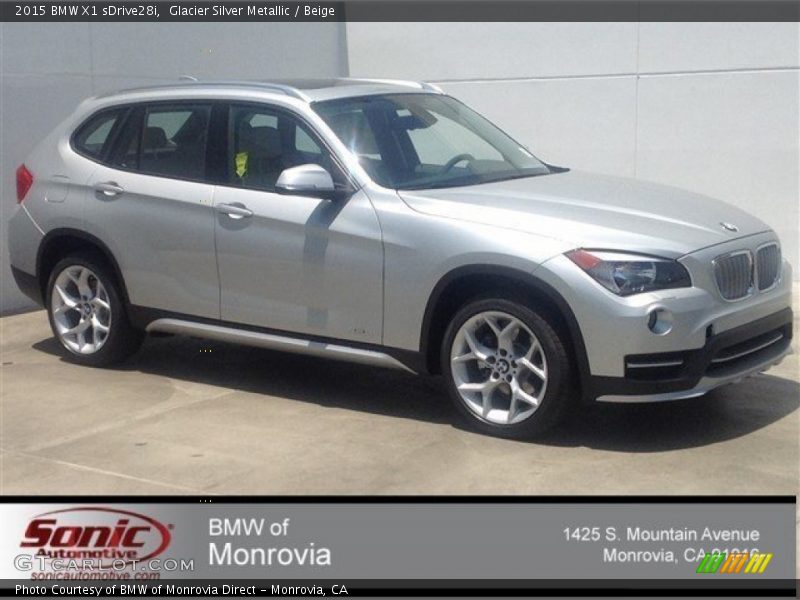 Glacier Silver Metallic / Beige 2015 BMW X1 sDrive28i