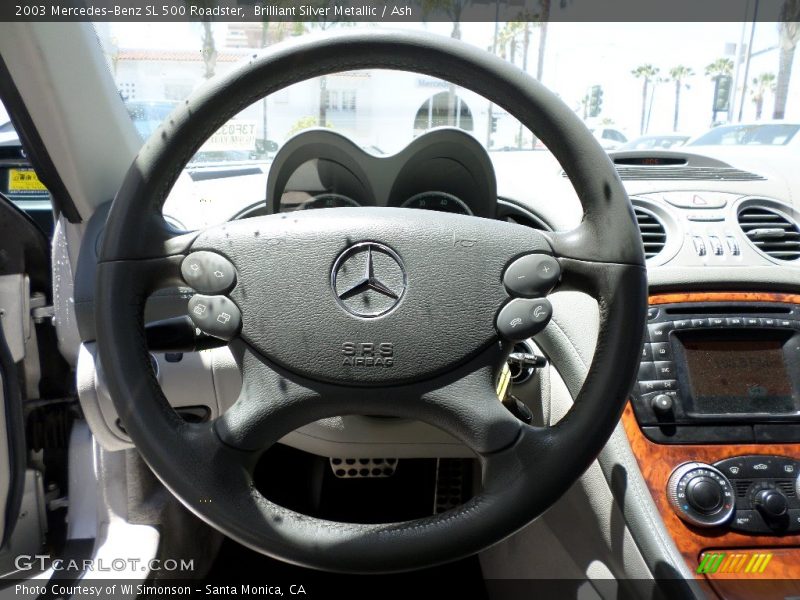 Brilliant Silver Metallic / Ash 2003 Mercedes-Benz SL 500 Roadster