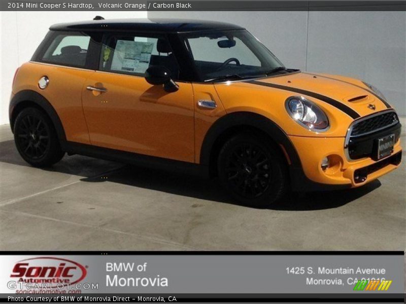 Volcanic Orange / Carbon Black 2014 Mini Cooper S Hardtop