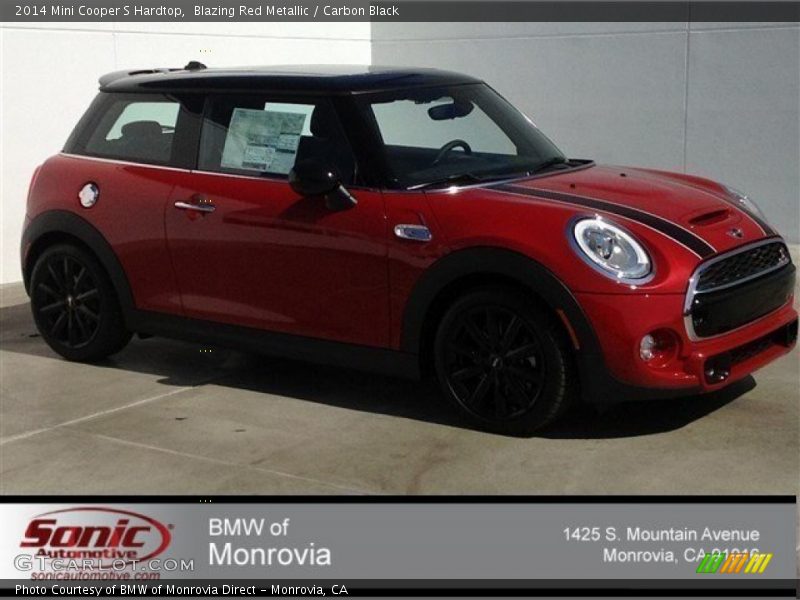 Blazing Red Metallic / Carbon Black 2014 Mini Cooper S Hardtop