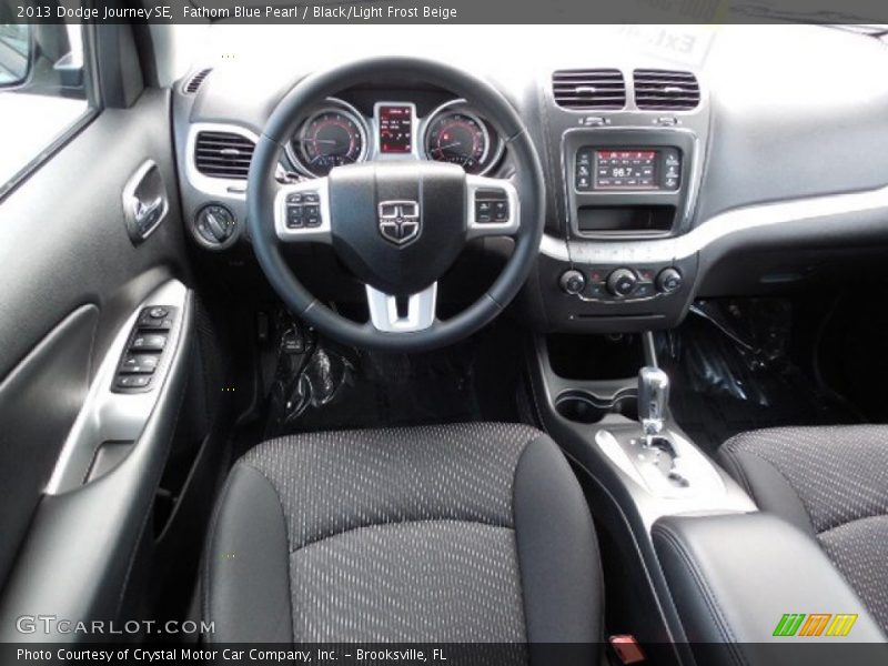 Fathom Blue Pearl / Black/Light Frost Beige 2013 Dodge Journey SE