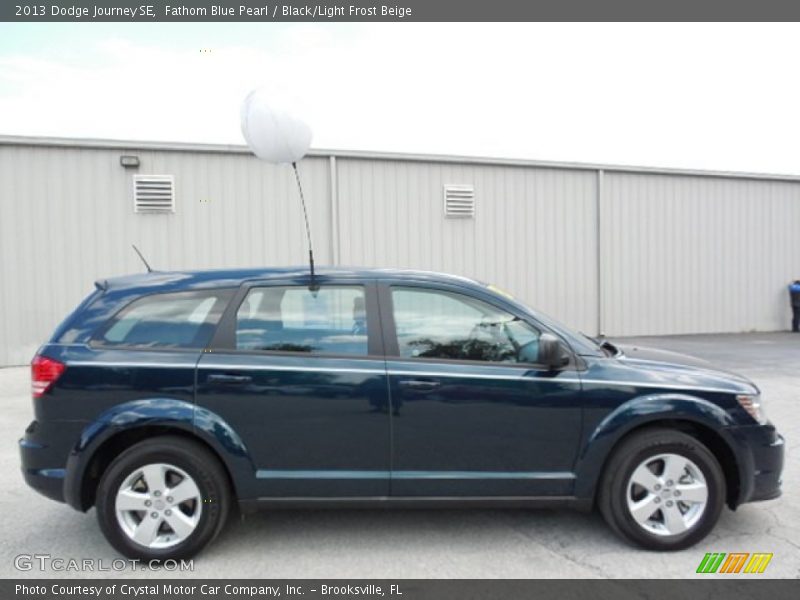 Fathom Blue Pearl / Black/Light Frost Beige 2013 Dodge Journey SE