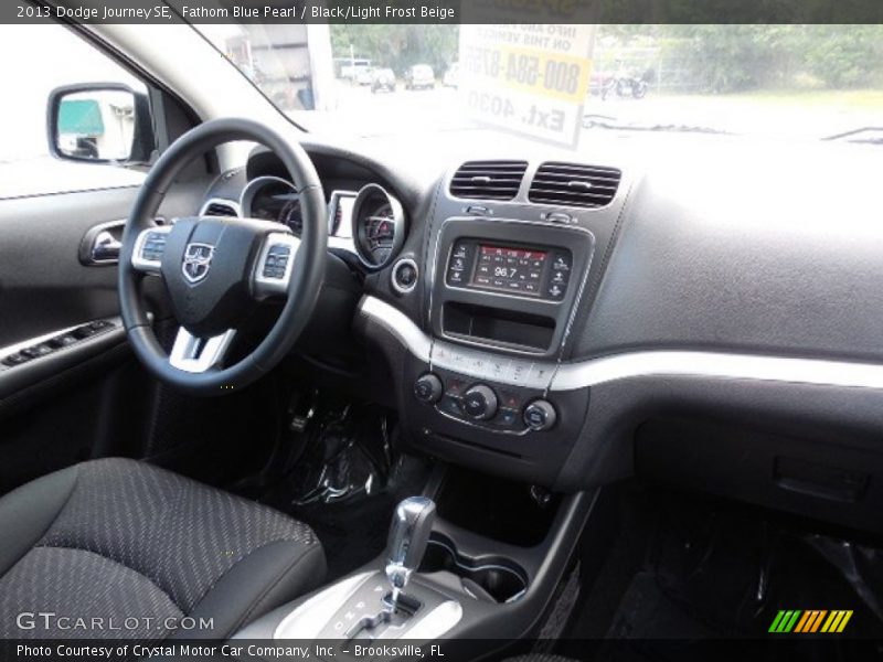 Fathom Blue Pearl / Black/Light Frost Beige 2013 Dodge Journey SE