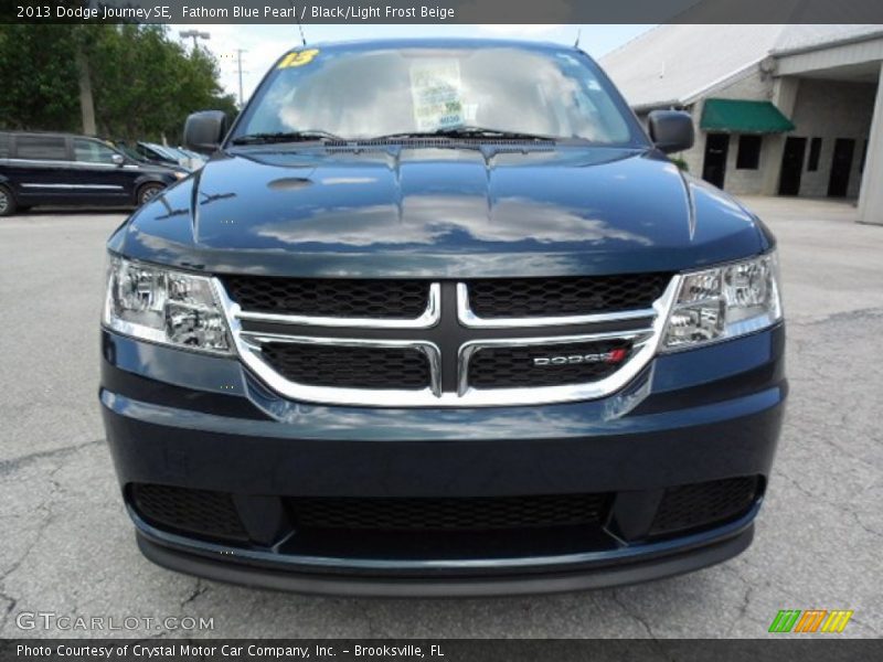 Fathom Blue Pearl / Black/Light Frost Beige 2013 Dodge Journey SE