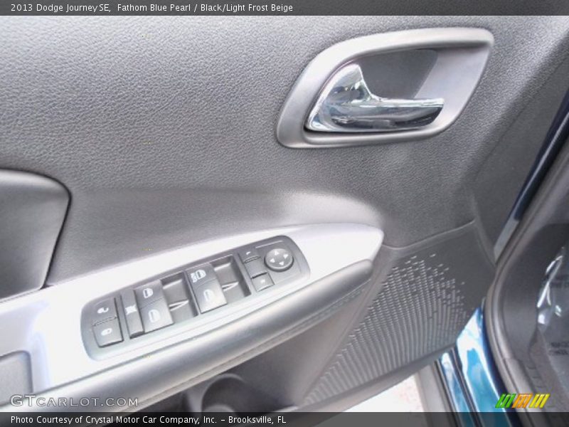 Fathom Blue Pearl / Black/Light Frost Beige 2013 Dodge Journey SE