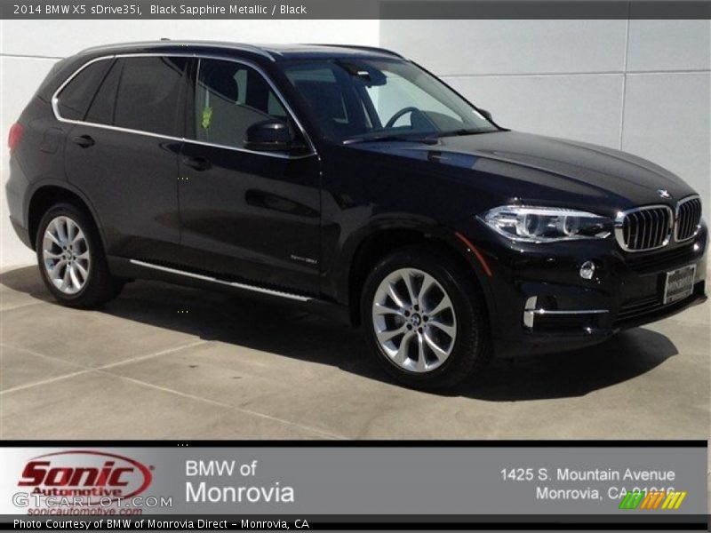 Black Sapphire Metallic / Black 2014 BMW X5 sDrive35i