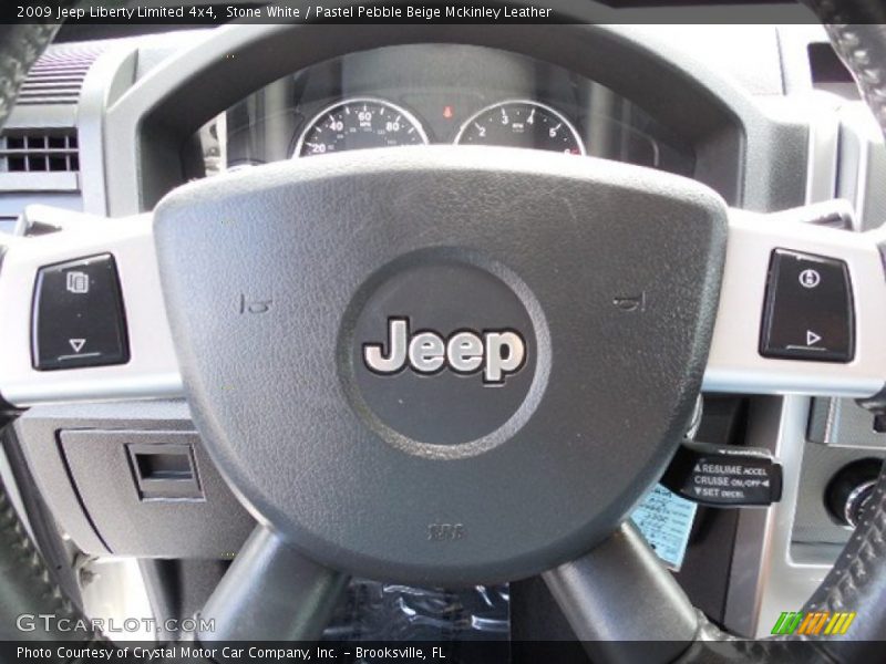 Stone White / Pastel Pebble Beige Mckinley Leather 2009 Jeep Liberty Limited 4x4