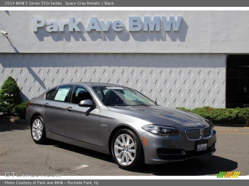 Space Gray Metallic / Black 2014 BMW 5 Series 550i Sedan